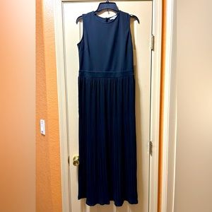 Cocktail Dress 🖤 Black Maxi Length Vanessa Zani Dress with Sheer Pleated Skirt